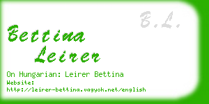 bettina leirer business card